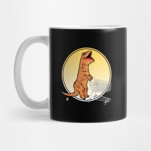 A Great Day for T-rex Shopping for Groceries Mug